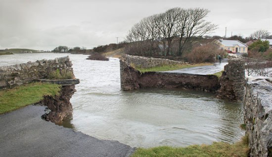 Bridge flooded